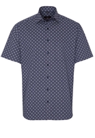 ETERNA KORTE MOUW OVERHEMD MODERN FIT VISGRAAT - PURPER PRINT