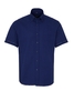 ETERNA KORTE MOUW OVERHEMD REGULAR FIT POPELINE MARINEBLAUW UNI