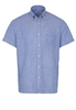 ETERNA KORTE MOUW OVERHEMD REGULAR FIT UPCYCLING SHIRT BLAUW UNI