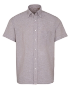 ETERNA KORTE MOUW OVERHEMD REGULAR FIT UPCYCLING SHIRT LINNEN BEIGE