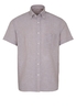 ETERNA KORTE MOUW OVERHEMD REGULAR FIT UPCYCLING SHIRT LINNEN BEIGE