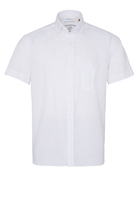 ETERNA KORTE MOUW OVERHEMD REGULAR FIT UPCYCLING SHIRT LINNEN WIT UNI