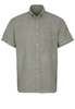 ETERNA KORTE MOUW OVERHEMD REGULAR FIT UPCYCLING SHIRT OLIJFGROEN UNI