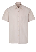 ETERNA KORTE MOUW OVERHEMD REGULAR FIT UPCYCLING SHIRT OXFORD BEIGE