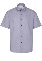 ETERNA KORTE MOUW OVERHEMD REGULAR FIT UPCYCLING SHIRT OXFORD BLAUW /
