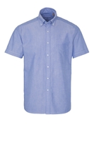 ETERNA KORTE MOUW OVERHEMD REGULAR FIT UPCYCLING SHIRT OXFORD BLAUW