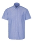 ETERNA KORTE MOUW OVERHEMD REGULAR FIT UPCYCLING SHIRT OXFORD BLAUW