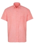 ETERNA KORTE MOUW OVERHEMD REGULAR FIT UPCYCLING SHIRT PERZIK UNI