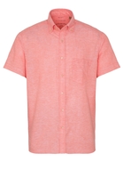 ETERNA KORTE MOUW OVERHEMD REGULAR FIT UPCYCLING SHIRT PERZIK UNI
