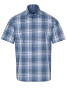ETERNA KORTE MOUW OVERHEMD REGULAR FIT UPCYCLING SHIRT TWILL JEANS