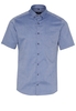 ETERNA KORTE MOUW OVERHEMD SLIM FIT OXFORD JEANS BLAUW UNI