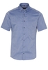 ETERNA KORTE MOUW OVERHEMD SLIM FIT OXFORD JEANS BLAUW UNI