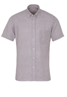 ETERNA KORTE MOUW OVERHEMD SLIM FIT UPCYCLING SHIRT BEIGE UNI