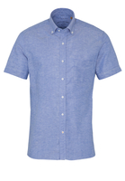 ETERNA KORTE MOUW OVERHEMD SLIM FIT UPCYCLING SHIRT BLAUW UNI