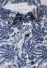 ETERNA KORTE MOUW OVERHEMD SLIM FIT UPCYCLING SHIRT BLAUW/WIT PRINT