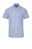 ETERNA KORTE MOUW OVERHEMD SLIM FIT UPCYCLING SHIRT LICHTBLAUW / WIT