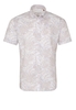 ETERNA KORTE MOUW OVERHEMD SLIM FIT UPCYCLING SHIRT LINNEN BEIGE /