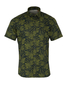ETERNA KORTE MOUW OVERHEMD SLIM FIT UPCYCLING SHIRT LINNEN GROEN PRINT