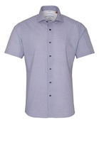 ETERNA KORTE MOUW OVERHEMD SLIM FIT UPCYCLING SHIRT OXFORD BLAUW /