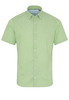 ETERNA KORTE MOUW OVERHEMD SLIM FIT UPCYCLING SHIRT OXFORD GROEN UNI