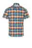 ETERNA KORTE MOUW OVERHEMD SLIM FIT UPCYCLING SHIRT OXFORD KLEURRIJK