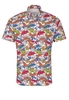 ETERNA KORTE MOUW OVERHEMD SLIM FIT UPCYCLING SHIRT OXFORD KLEURRIJK