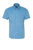 ETERNA KORTE MOUW OVERHEMD SLIM FIT UPCYCLING SHIRT OXFORD TURKOOIS
