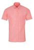 ETERNA KORTE MOUW OVERHEMD SLIM FIT UPCYCLING SHIRT PERZIK UNI