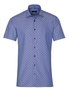 ETERNA KORTE MOUW OVERHEMD SLIM FIT VISGRAAT - MARINBLAUW PRINT