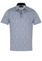 ETERNA KORTE MOUW POLOSHIRT SLIM FIT JERSEY GRIJS/BLAUW PRINT