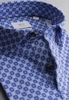 ETERNA KORTE MOUW POLOSHIRT SLIM FIT SOFT TAILORING JERSEY BLAUW PRINT