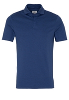 ETERNA KORTE MOUW POLOSHIRT SLIM FIT SOFT TAILORING JERSEY JEANS BLAUW