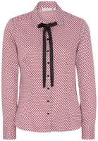ETERNA LANGARM BLUSE MODERN CLASSIC SATINBINDUNG ROT BEDRUCKT