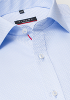 ETERNA Langarm Hemd MODERN FIT blau strukturiert