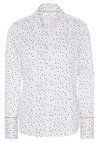 ETERNA LANGE MOUW BLOUSE MODERN CLASSIC BEIGE / BLAUW / WIT PRINT