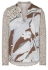 ETERNA LANGE MOUW BLOUSE MODERN CLASSIC BEIGE / BRUIN PRINT