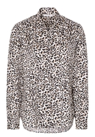 ETERNA LANGE MOUW BLOUSE MODERN CLASSIC BEIGE / ZWART GEDRUKT