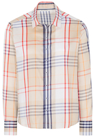 ETERNA LANGE MOUW BLOUSE MODERN CLASSIC BLAUW / WIT / BEIGE GERUIT