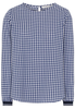 ETERNA LANGE MOUW BLOUSE MODERN CLASSIC BLAUW / WIT GERUIT