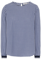 ETERNA LANGE MOUW BLOUSE MODERN CLASSIC BLAUW / WIT GERUIT