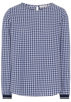 ETERNA LANGE MOUW BLOUSE MODERN CLASSIC BLAUW / WIT GERUIT