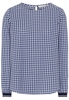 ETERNA LANGE MOUW BLOUSE MODERN CLASSIC BLAUW / WIT GERUIT