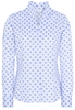 ETERNA LANGE MOUW BLOUSE MODERN CLASSIC BLAUW / WIT PRINT