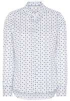 ETERNA LANGE MOUW BLOUSE MODERN CLASSIC BLAUW / WIT PRINT