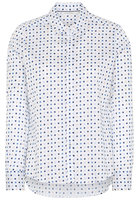 ETERNA LANGE MOUW BLOUSE MODERN CLASSIC BLAUW / WIT PRINT