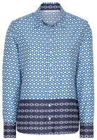 ETERNA LANGE MOUW BLOUSE MODERN CLASSIC BLAUW PRINT