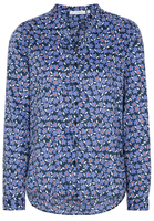 ETERNA LANGE MOUW BLOUSE MODERN CLASSIC BLAUW PRINT