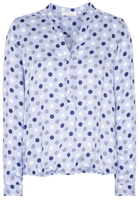 ETERNA LANGE MOUW BLOUSE MODERN CLASSIC BLAUW PRINT