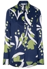 ETERNA LANGE MOUW BLOUSE MODERN CLASSIC BLAUW/GROEN PRINT