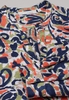 ETERNA LANGE MOUW BLOUSE MODERN CLASSIC BLAUW/ORANJE PRINT